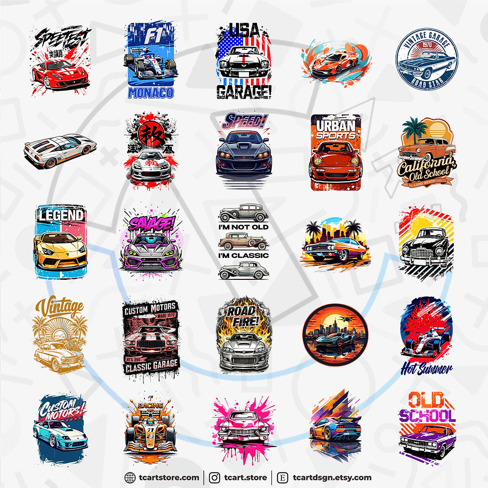 Thumbnail: Car 2 Tshirt Design Bundle