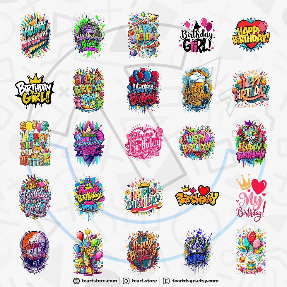 Thumbnail: Birthday vol.1 T-Shirt Design Bundle