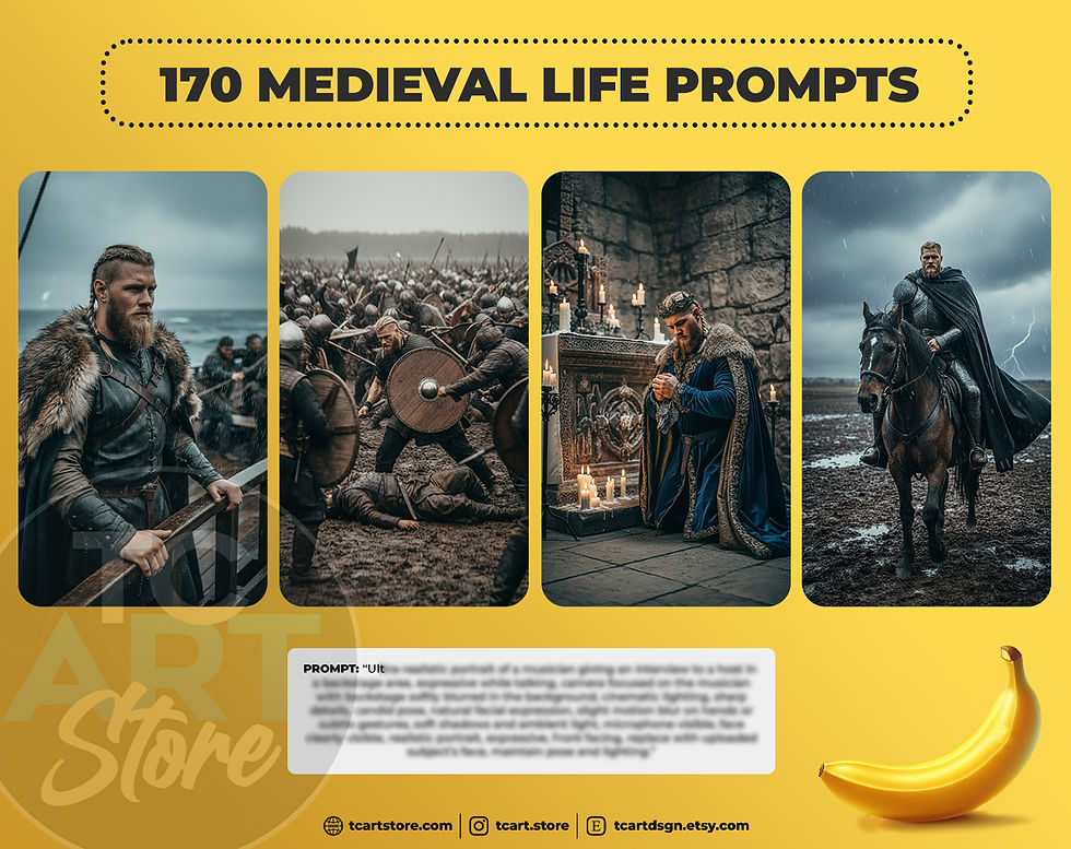 170 Nano Banana Prompts Medieval vol.1