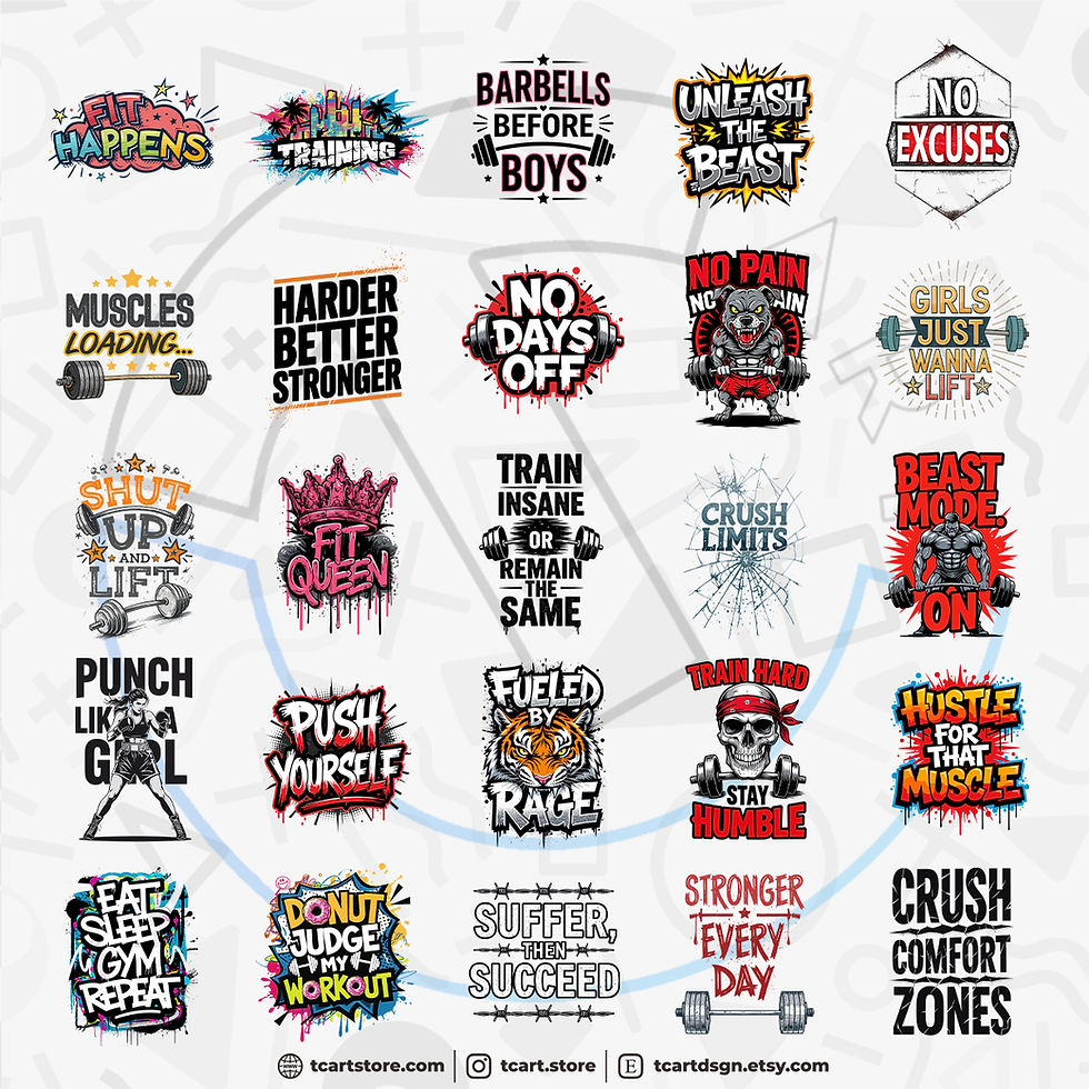 Thumbnail: Gym 2 Tshirt Design Bundle