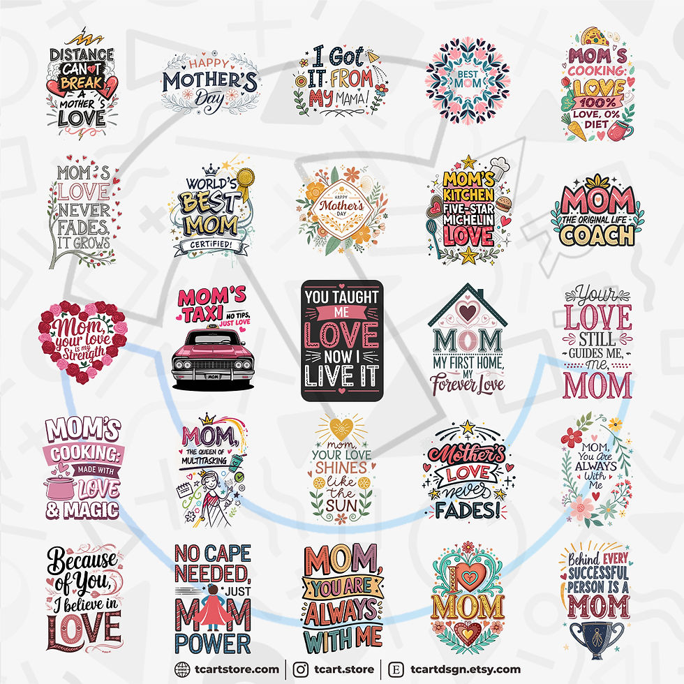 Thumbnail: Mothers Day 2 Tshirt Design Bundle