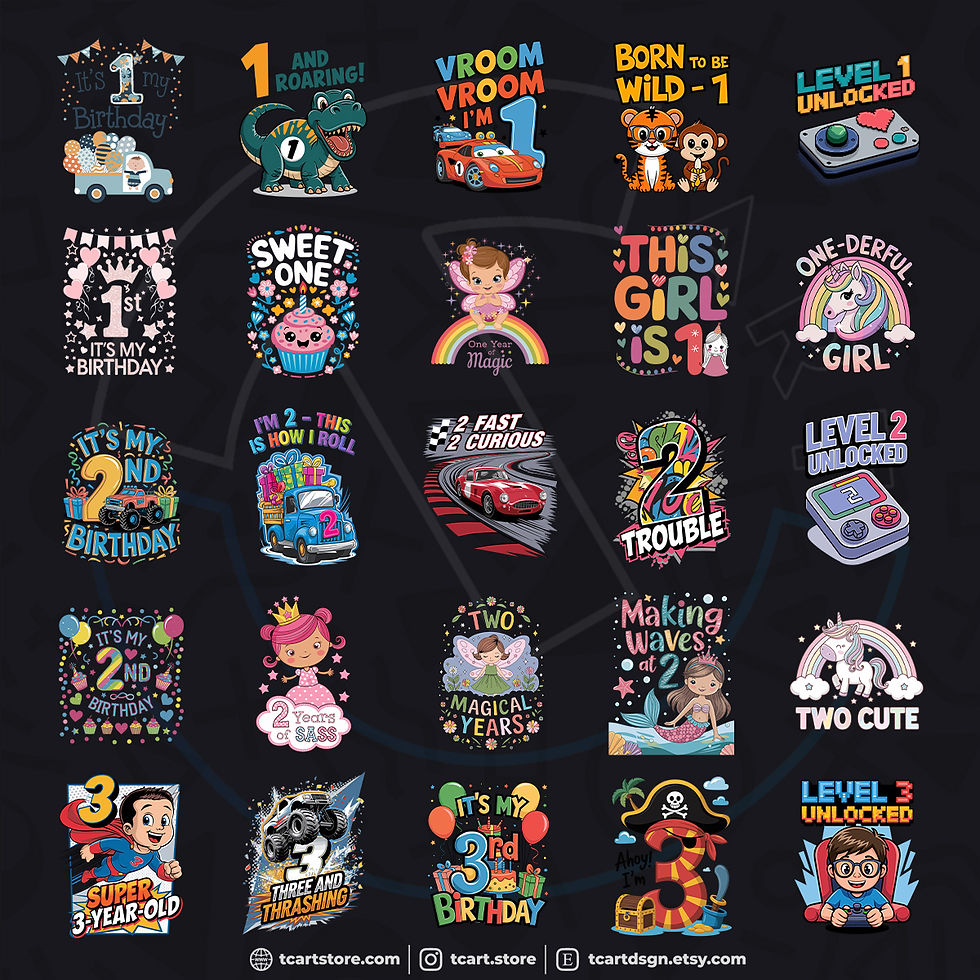 Thumbnail: Birthday vol.2 T-Shirt Design Bundle