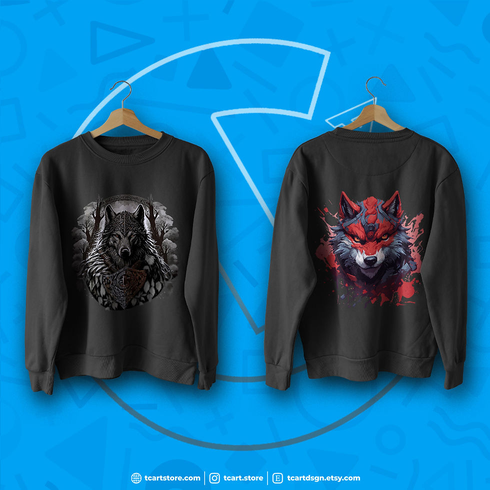 Thumbnail: Wolf vol.1 T-Shirt Design Bundle
