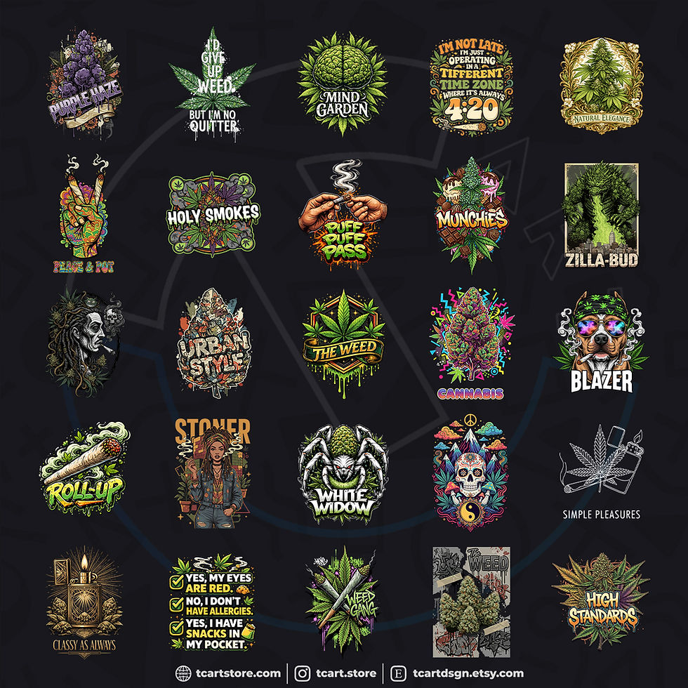 Thumbnail: Weed 9 Tshirt Design Bundle