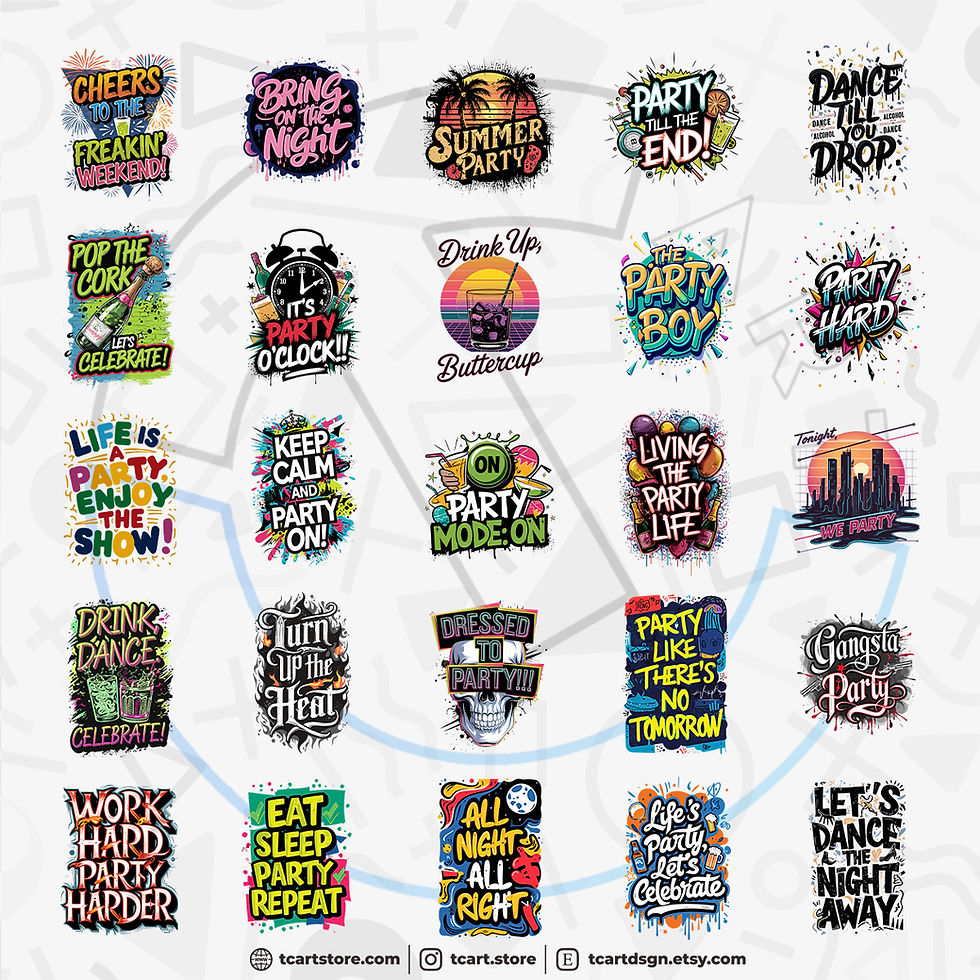 Thumbnail: Party 1 Tshirt Design Bundle