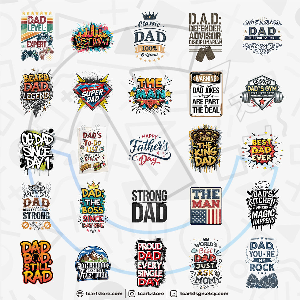 Thumbnail: Fathers Day 2 Tshirt Design Bundle