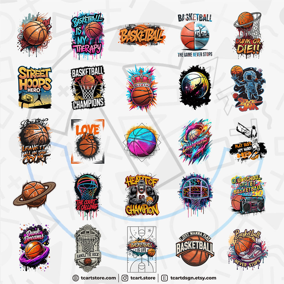 Thumbnail: Basketball 1 Tshirt Design Bundle
