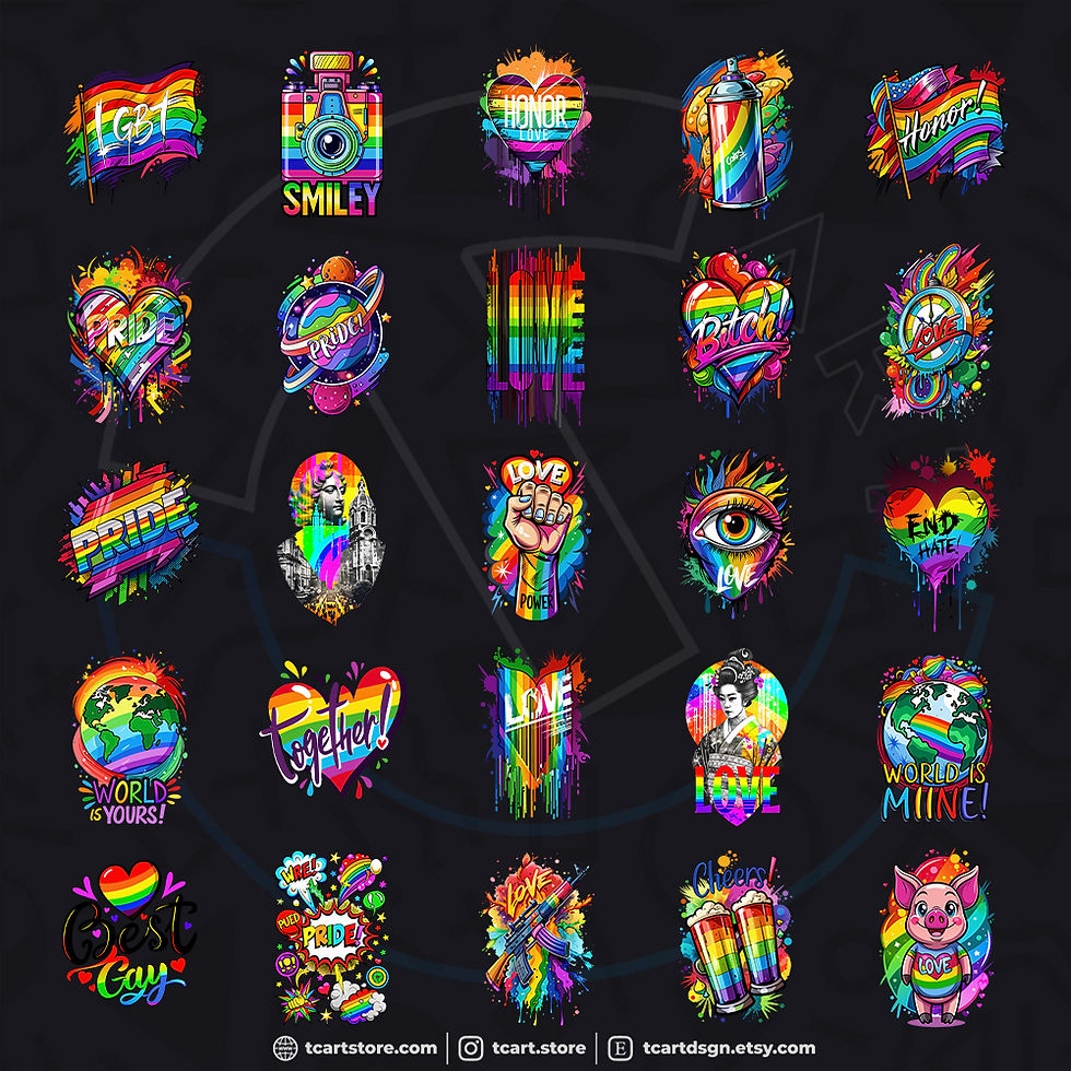 Thumbnail: Pride Lgbt vol.1 T-Shirt Design Bundle