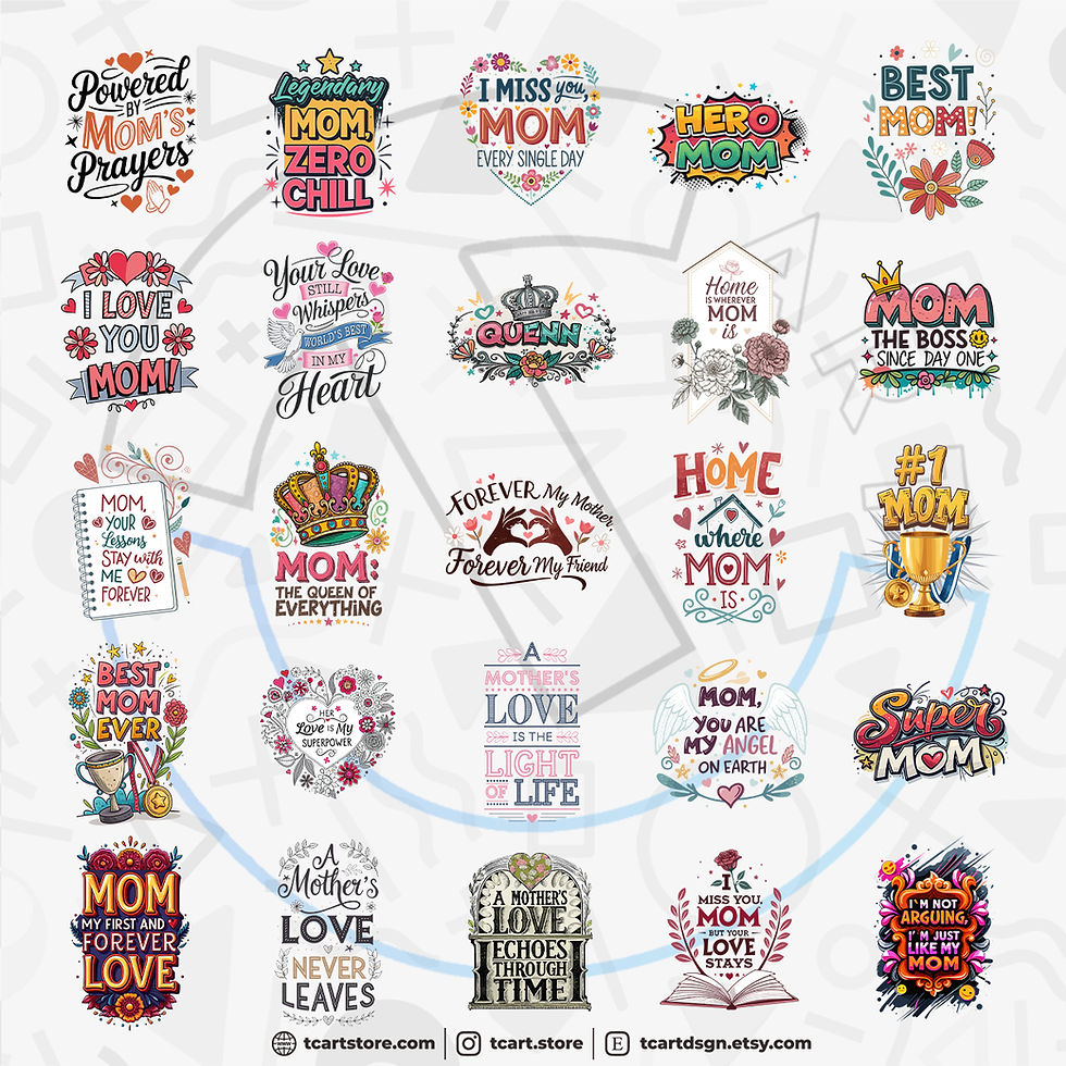 Thumbnail: Mothers Day 2 Tshirt Design Bundle