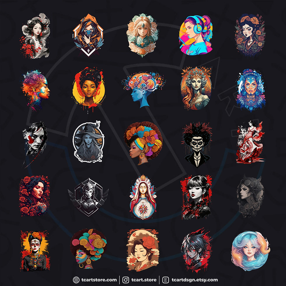 Thumbnail: Women vol.2 T-Shirt Design Bundle