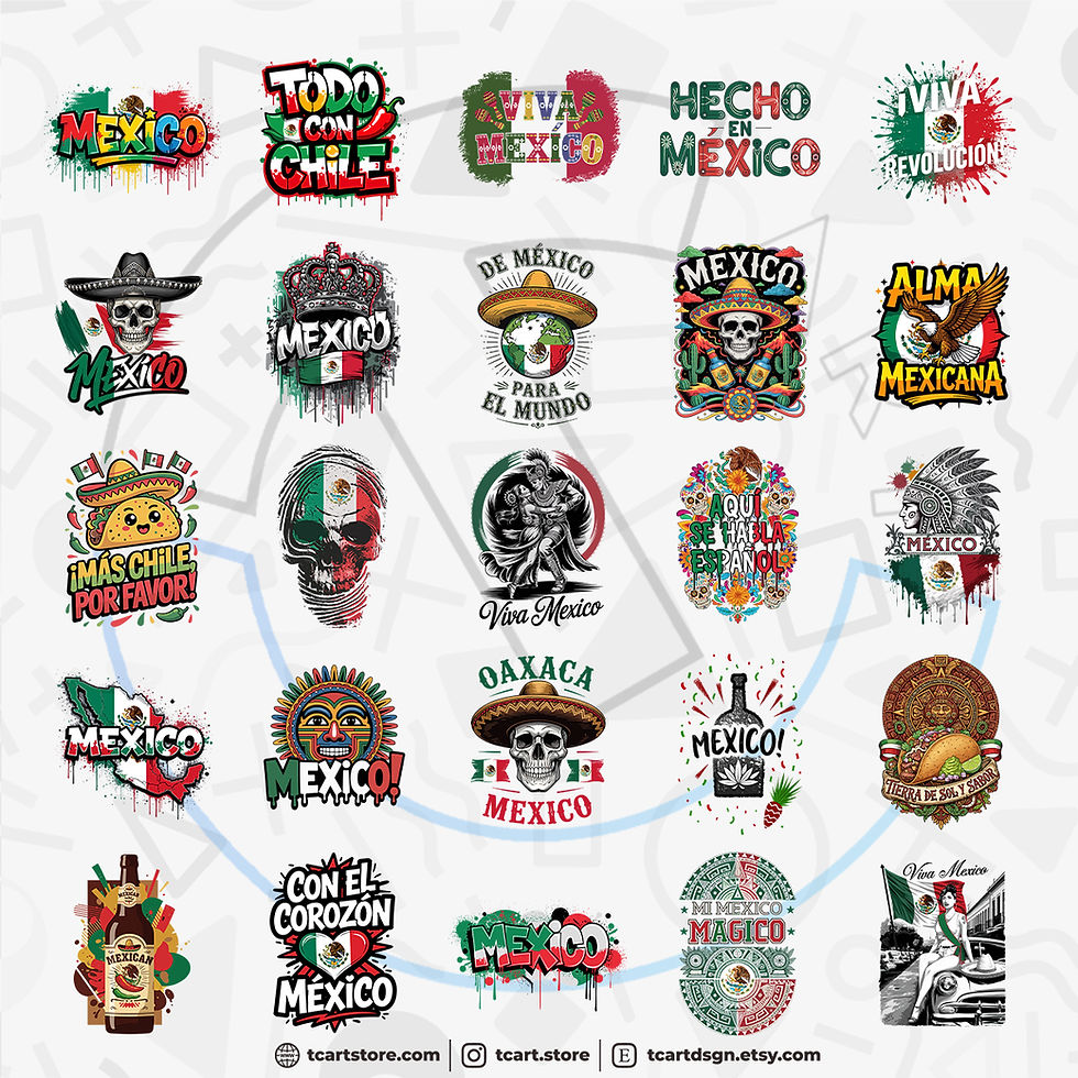 Thumbnail: Mexico 1 Tshirt Design Bundle 1