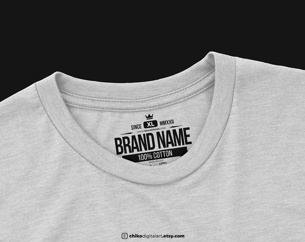 Thumbnail: 24 Editable Clothing Neck Tag Bundle Vintage 1