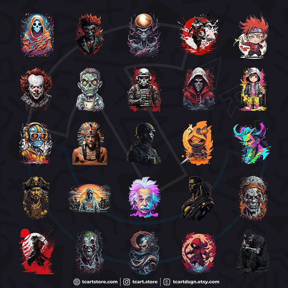 Thumbnail: Character vol.1 T-Shirt Design Bundle