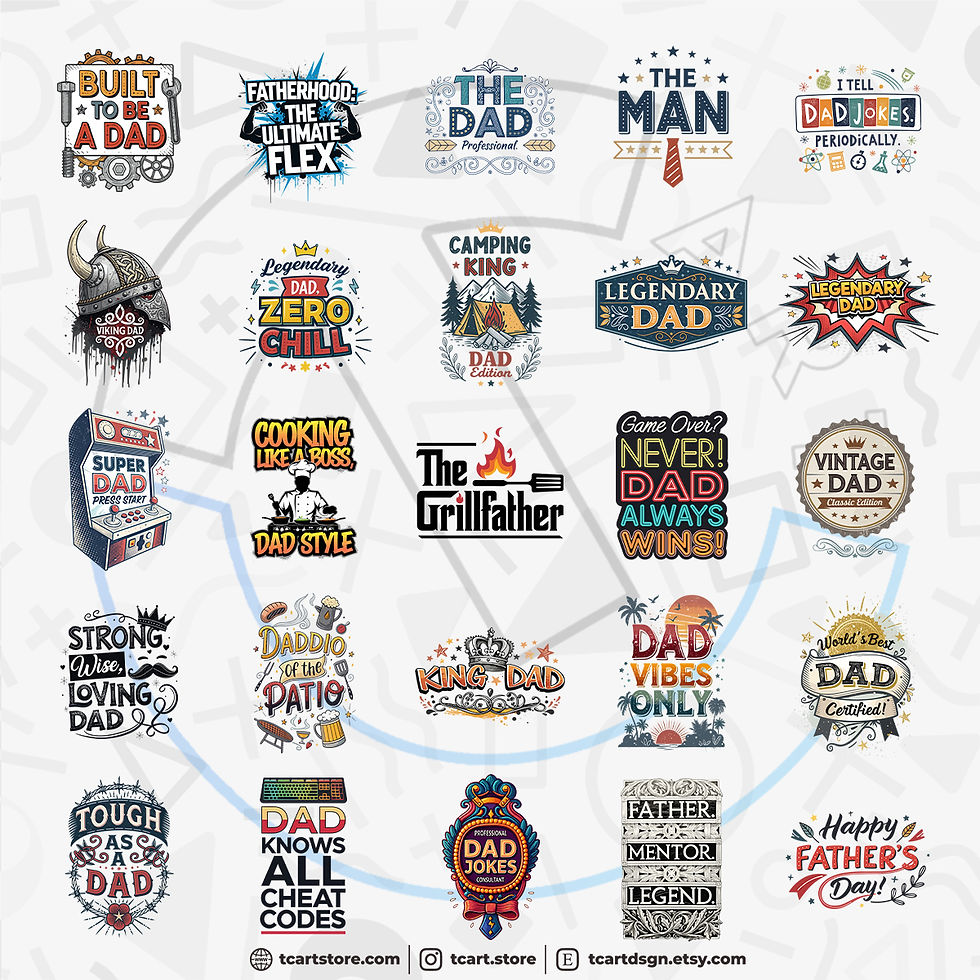 Thumbnail: Fathers Day 2 Tshirt Design Bundle