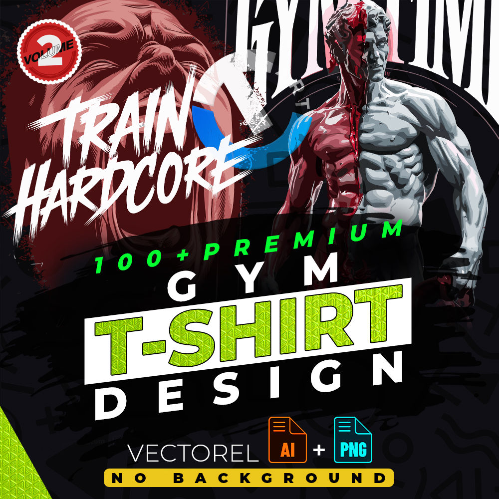 Gym 2 Tshirt Design Bundle