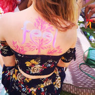 uv glow feel tree piece airbrush body art
