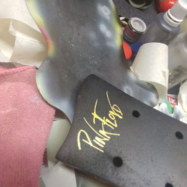 Custom Pink Floyd acoustic guitar airbrush art