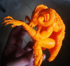 orange detailed 3D print character