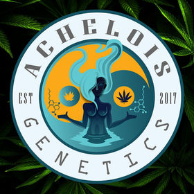 organic genetics logo design blue