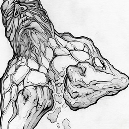 rubatosis complex emotions black and white illustration art