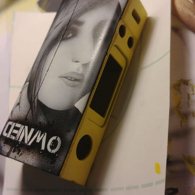 custom graffiti portrait vape airbrush art