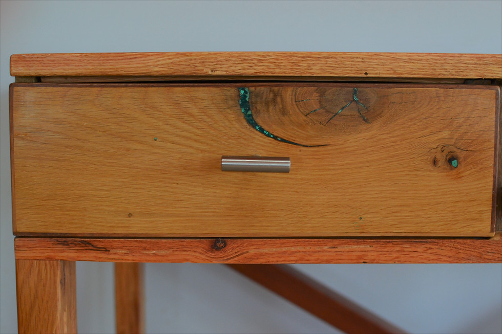 Thumbnail: Reclaimed Oak, Cherry, and Black Walnut Desk