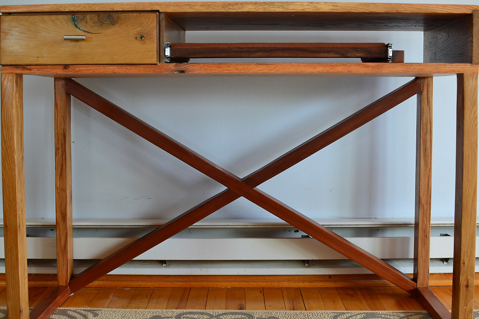 Thumbnail: Reclaimed Oak, Cherry, and Black Walnut Desk