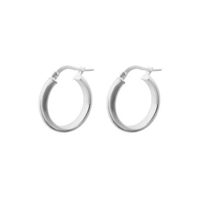 Sterling Silver Round Hoop Earrings
