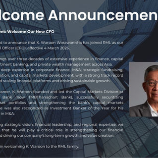 Welcome Our New CFO