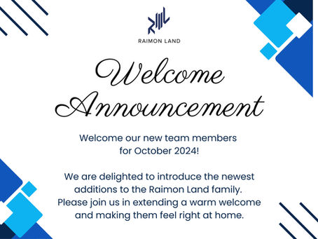 Welcome Announcement - October 2024