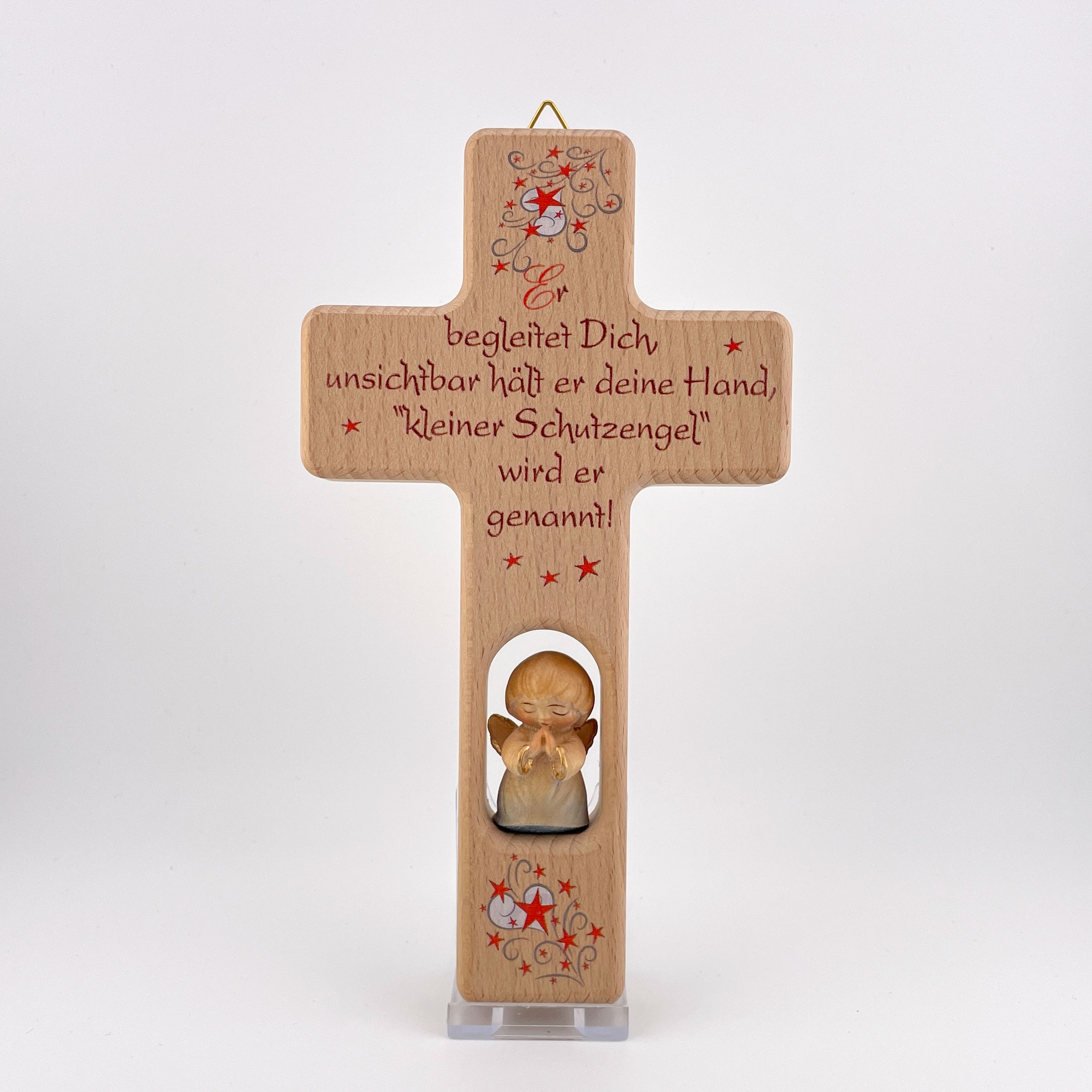 Kreuz mit Engel " Er begleitet dich"