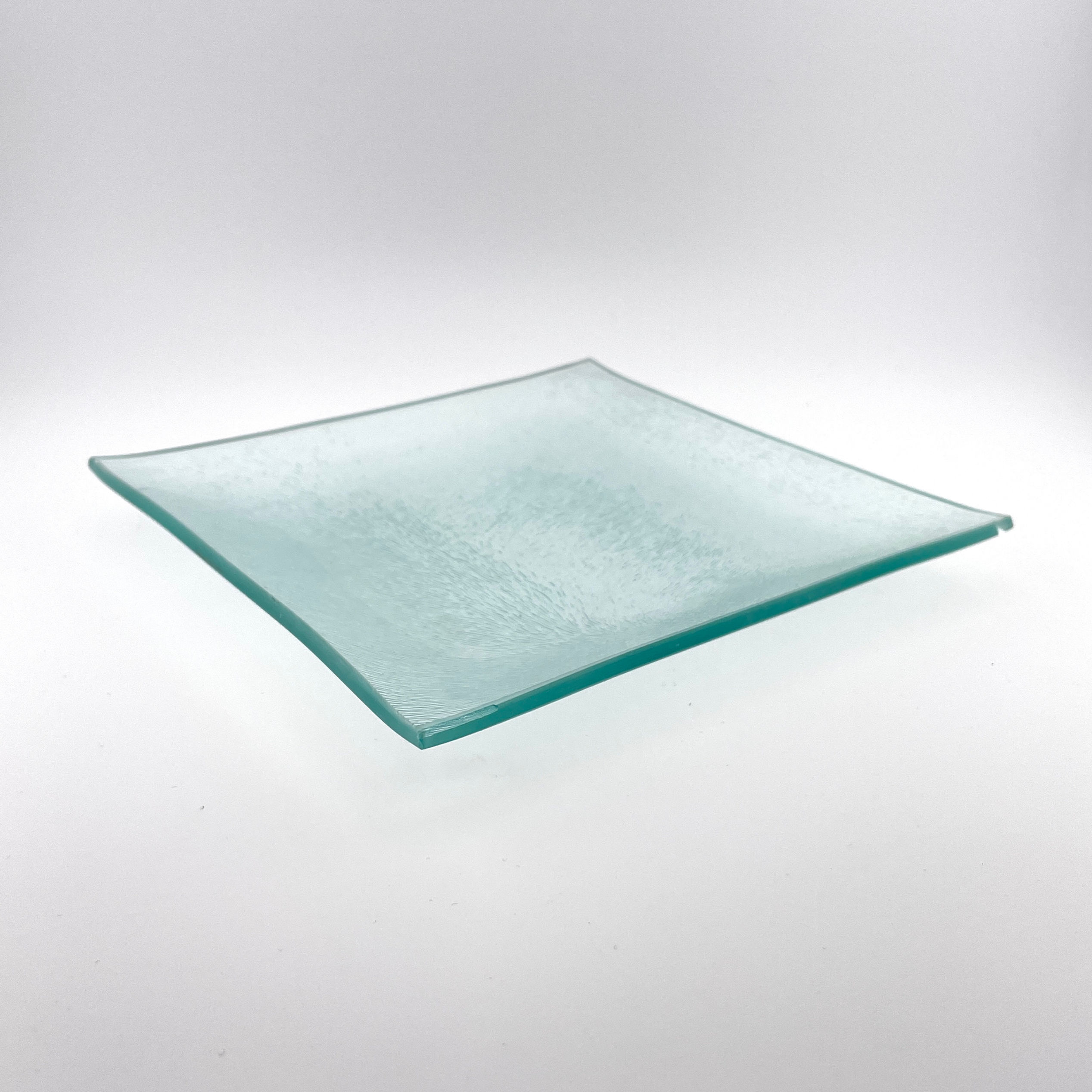 Kerzenteller Glas quadratisch