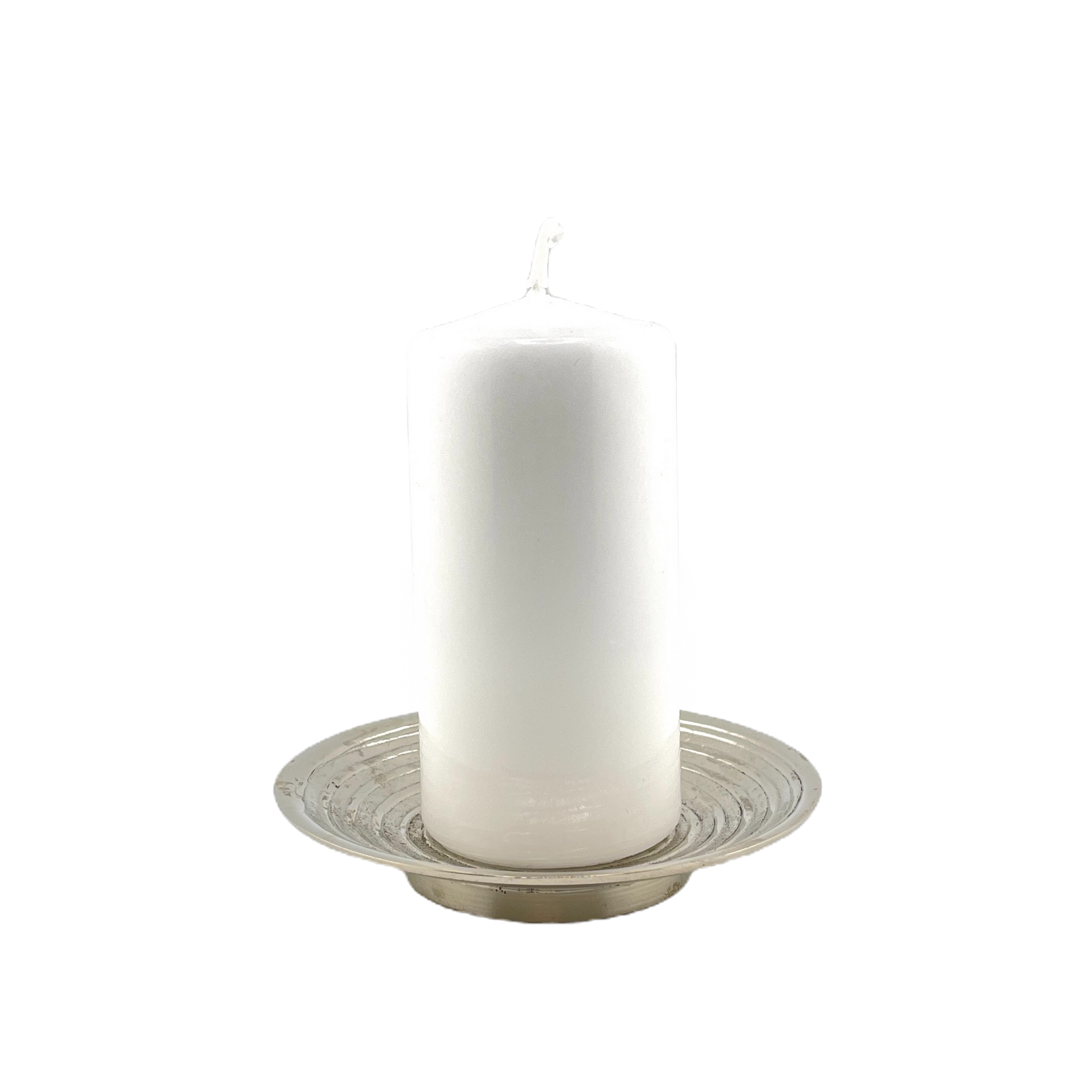 Rillen- Teller silber glänzend