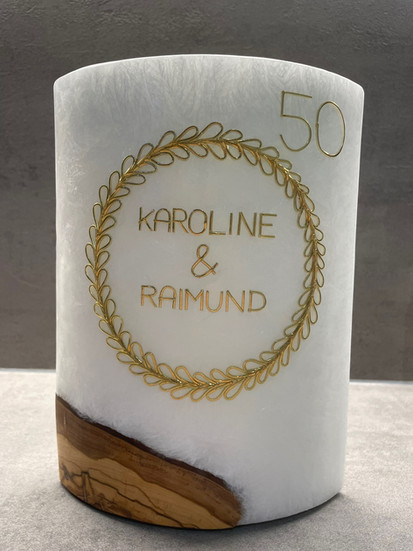 Goldene Hochzeit mit Holz optik
