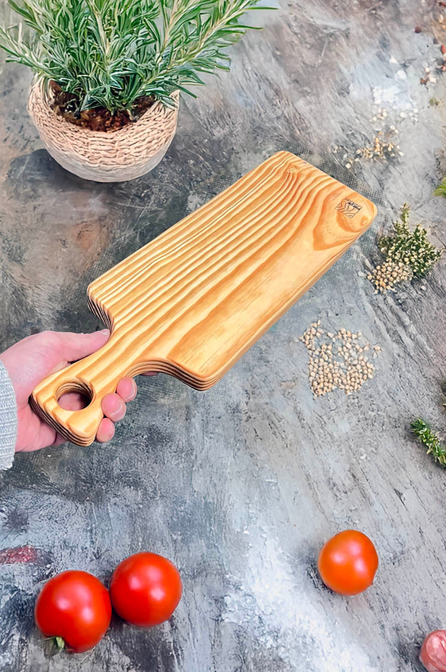 Miniature : Planche à découper apéro en bois naturel des Landes