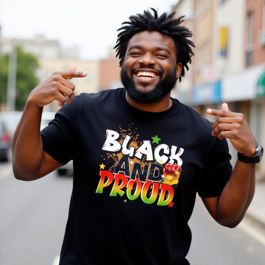 Black and Proud DTF Unisex Crew T-Shirt – Graphic Tee | Empowerment & Culture