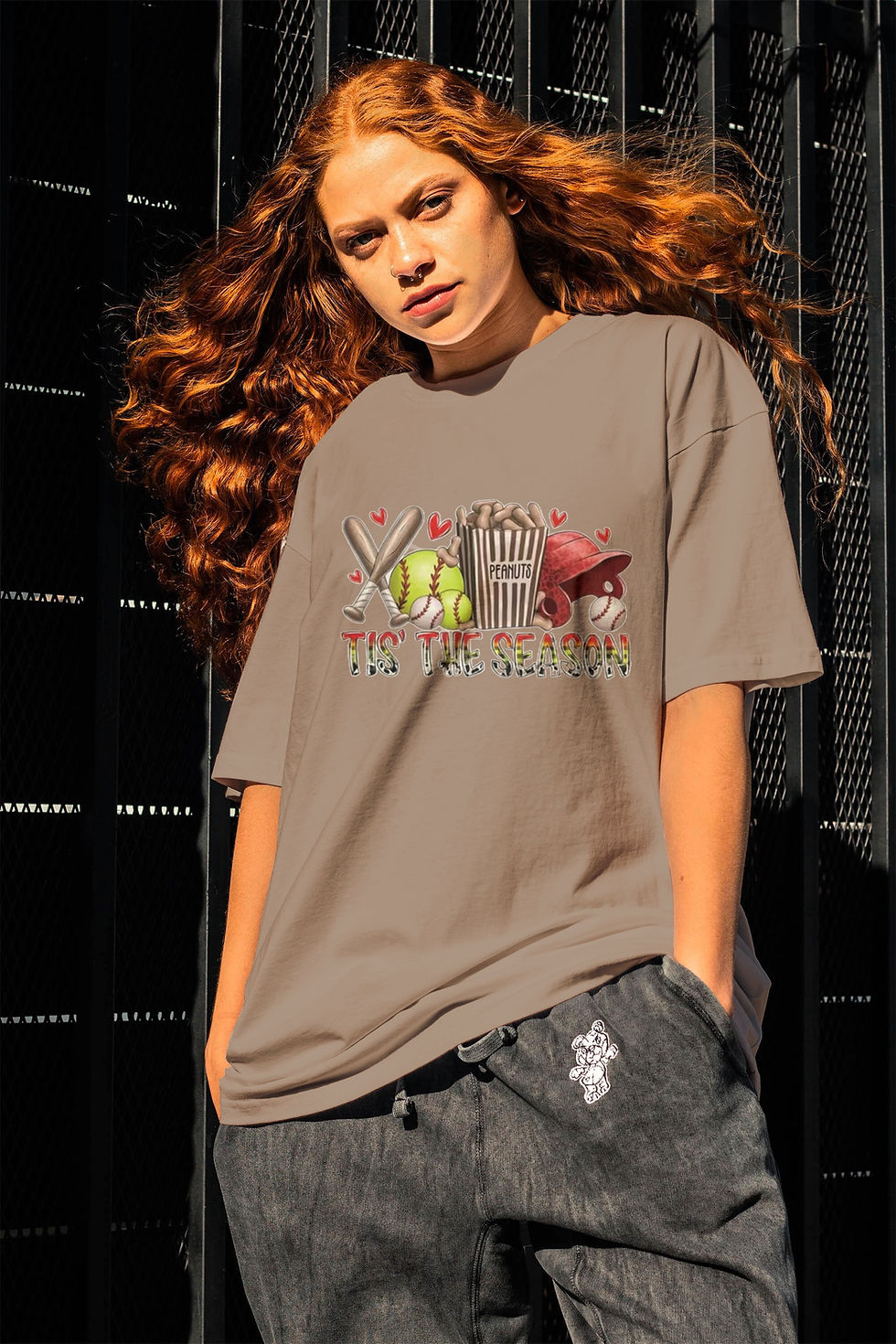 Thumbnail: Bas all Tis The Season (DTF)-Unisex Crew T-Shirt 100% Cotton Short Sleeve