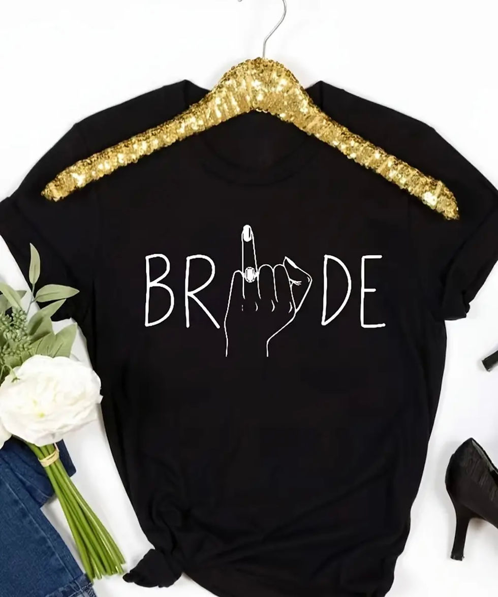 Thumbnail: BRIDE (DTF)-Unisex Crew T-Shirt 100% Cotton Short Sleeve