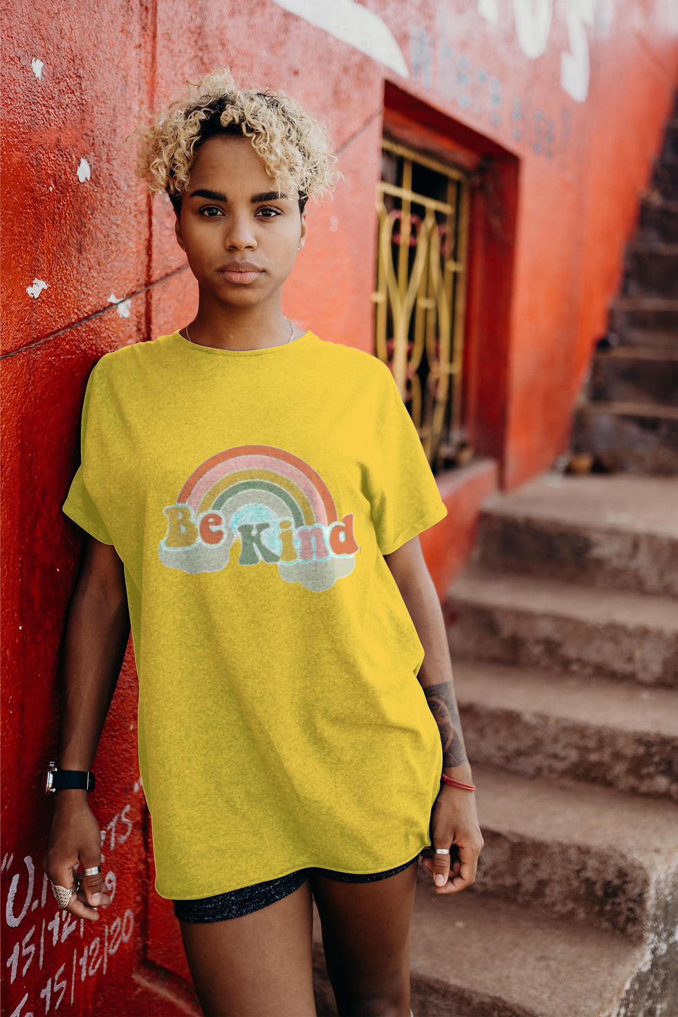 Thumbnail: Be Kind (DTF)-Unisex Crew T-Shirt 100% Cotton