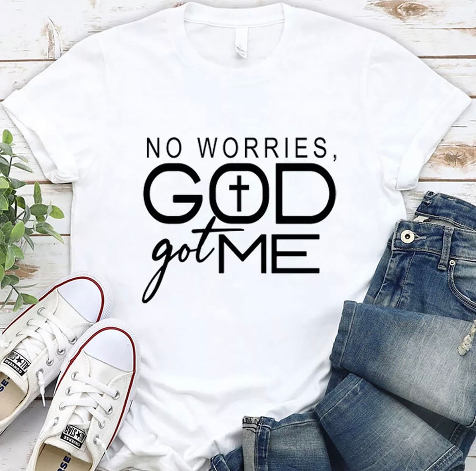 Thumbnail: No Worries GOD Got Me - Women’s Relaxed Heather Short Sleeve Crew T-Shirt