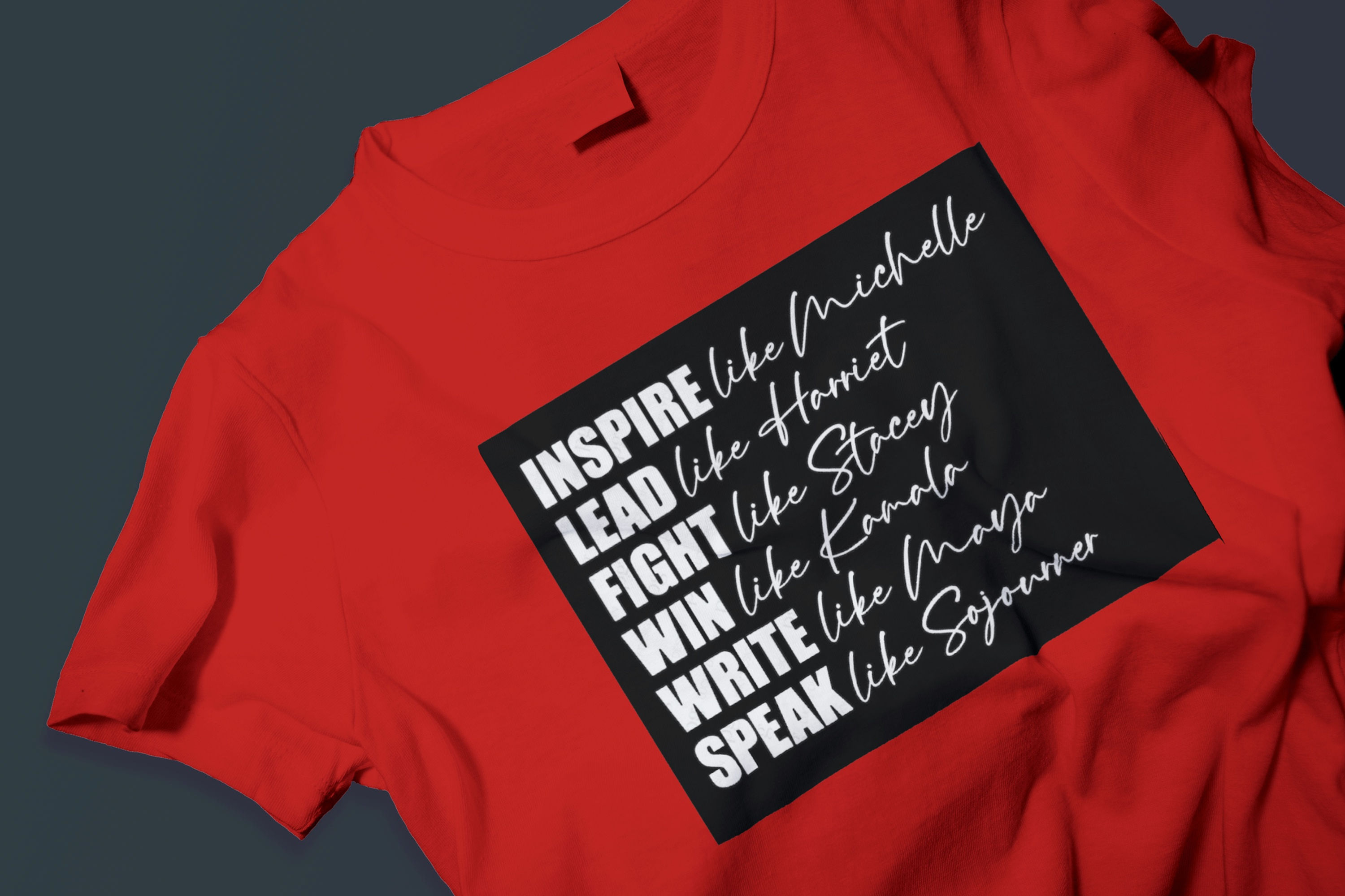 Inspire Like Michelle Lead-Women’s 100% Cotton Short Sleeve Crew T-Shirt