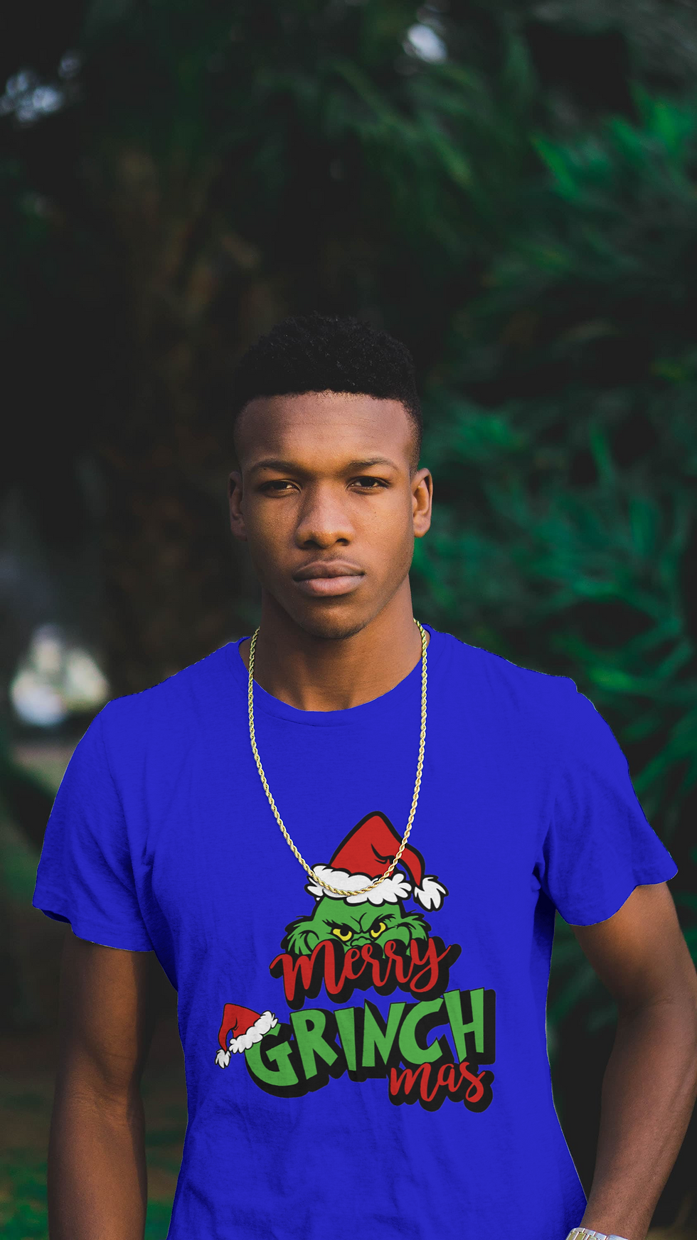 Thumbnail: Merry Grinchmas (DTF)-Unisex Crew T-Shirt 100% Cotton Short Sleeve