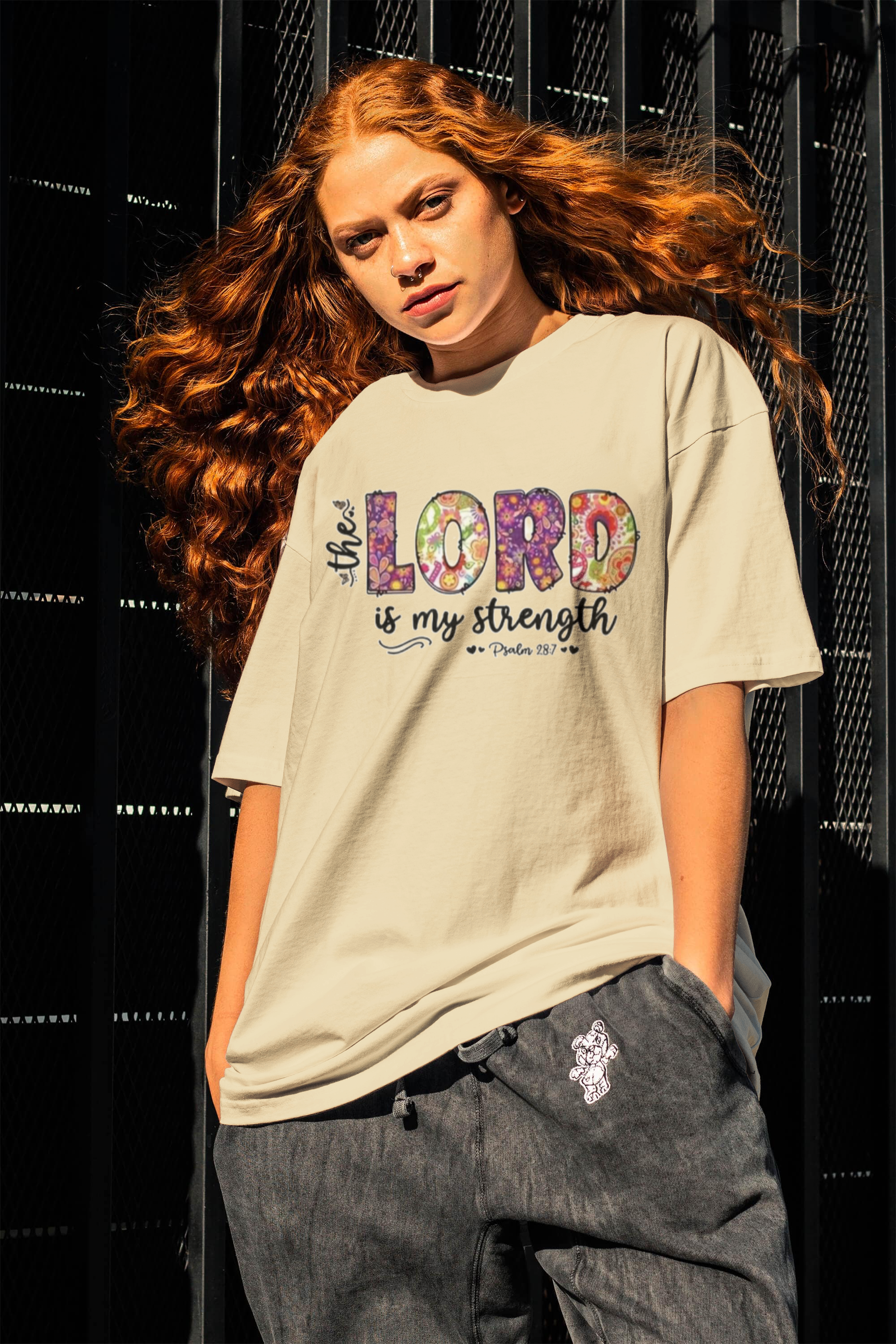 The Lord Is My Strength (DTF)-Unisex Crew T-Shirt 100% Cotton