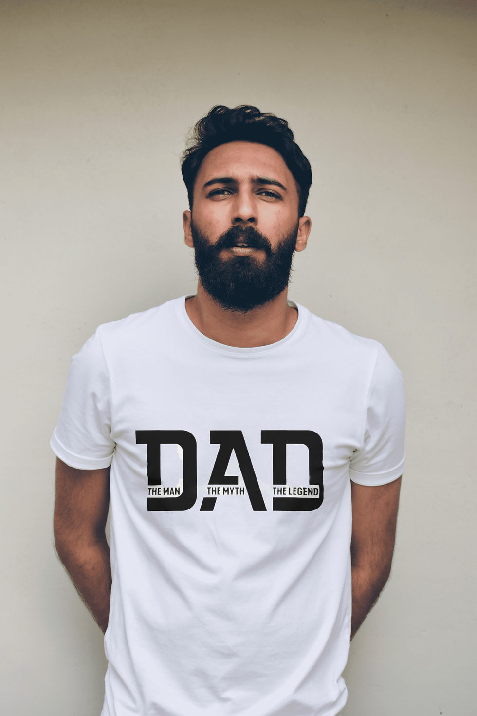Thumbnail: Dad The Man The Myth (DTF)-Unisex Crew T-Shirt 100% Cotton Short Sleeve