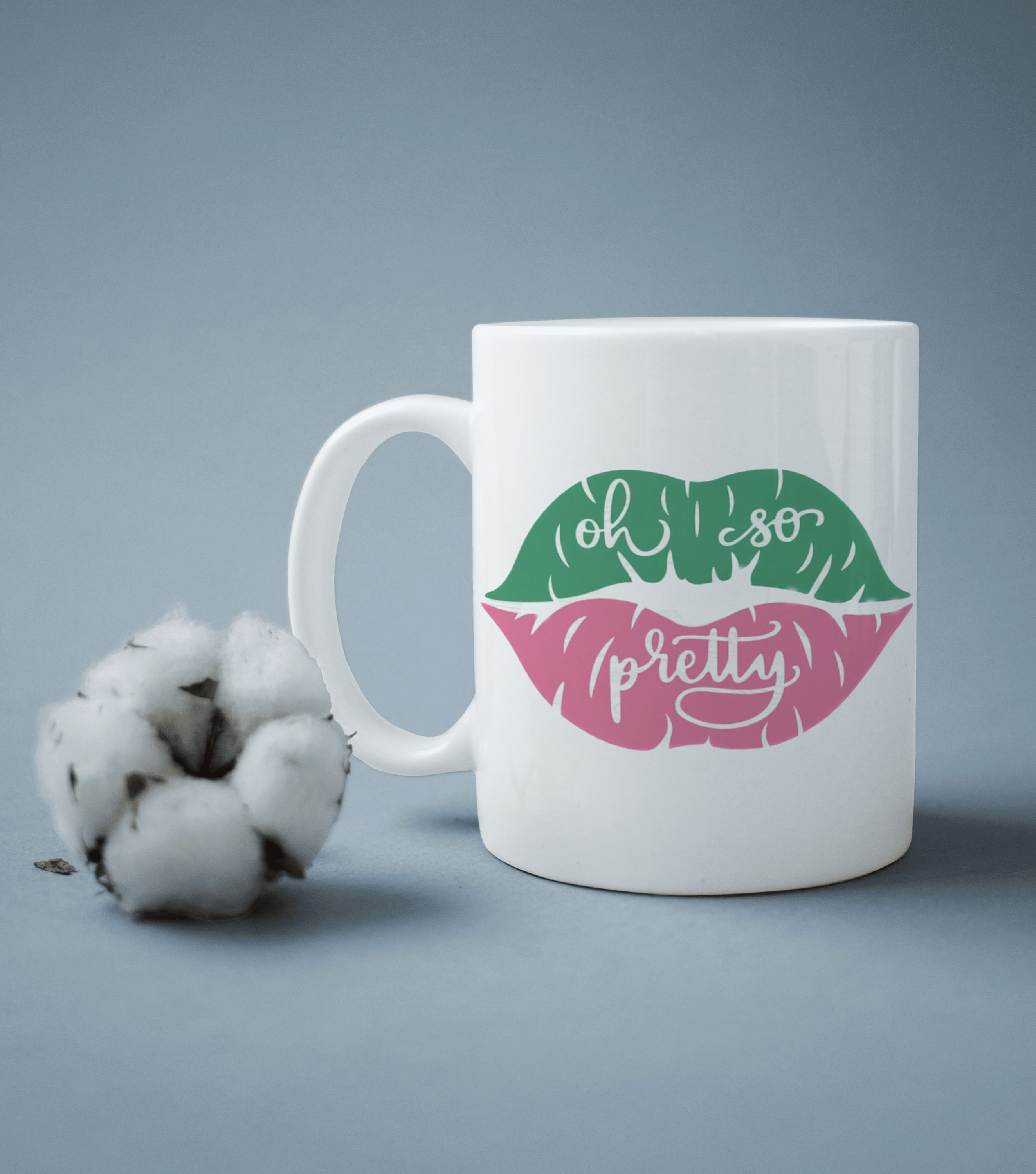 Oh So Pretty-12 oz. Ceramic Mug, White