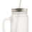 Thumbnail: 12 OZ FROSTED GLASS MASON JAR WITH HANDLE, LID AND STRAW