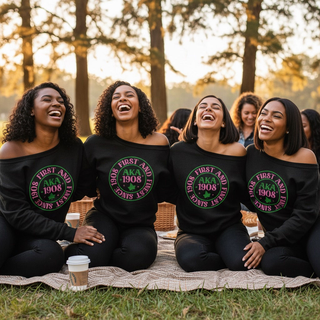 First and Finest AKA Sweatshirt – Off-Shoulder