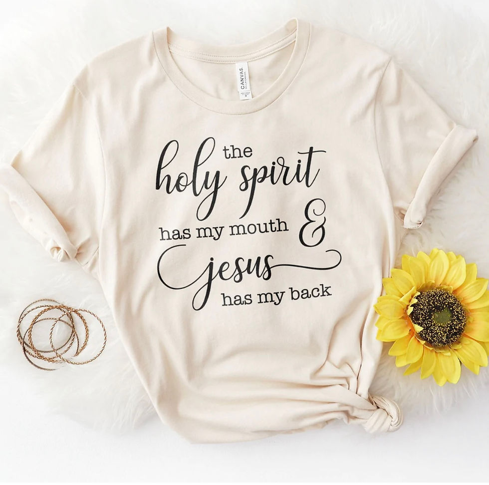 Thumbnail: The Holy Spirit Has My Mouth - Women’s Relaxed Heather Short Sleeve Crew T-Shirt