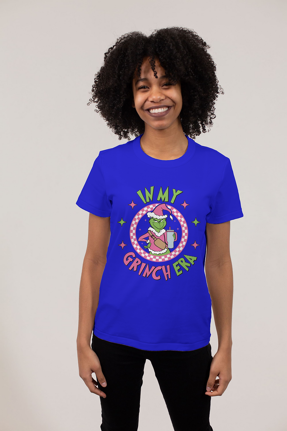 Thumbnail: In My Grinch Era (DTF)-Unisex Crew T-Shirt 100% Cotton Short Sleeve