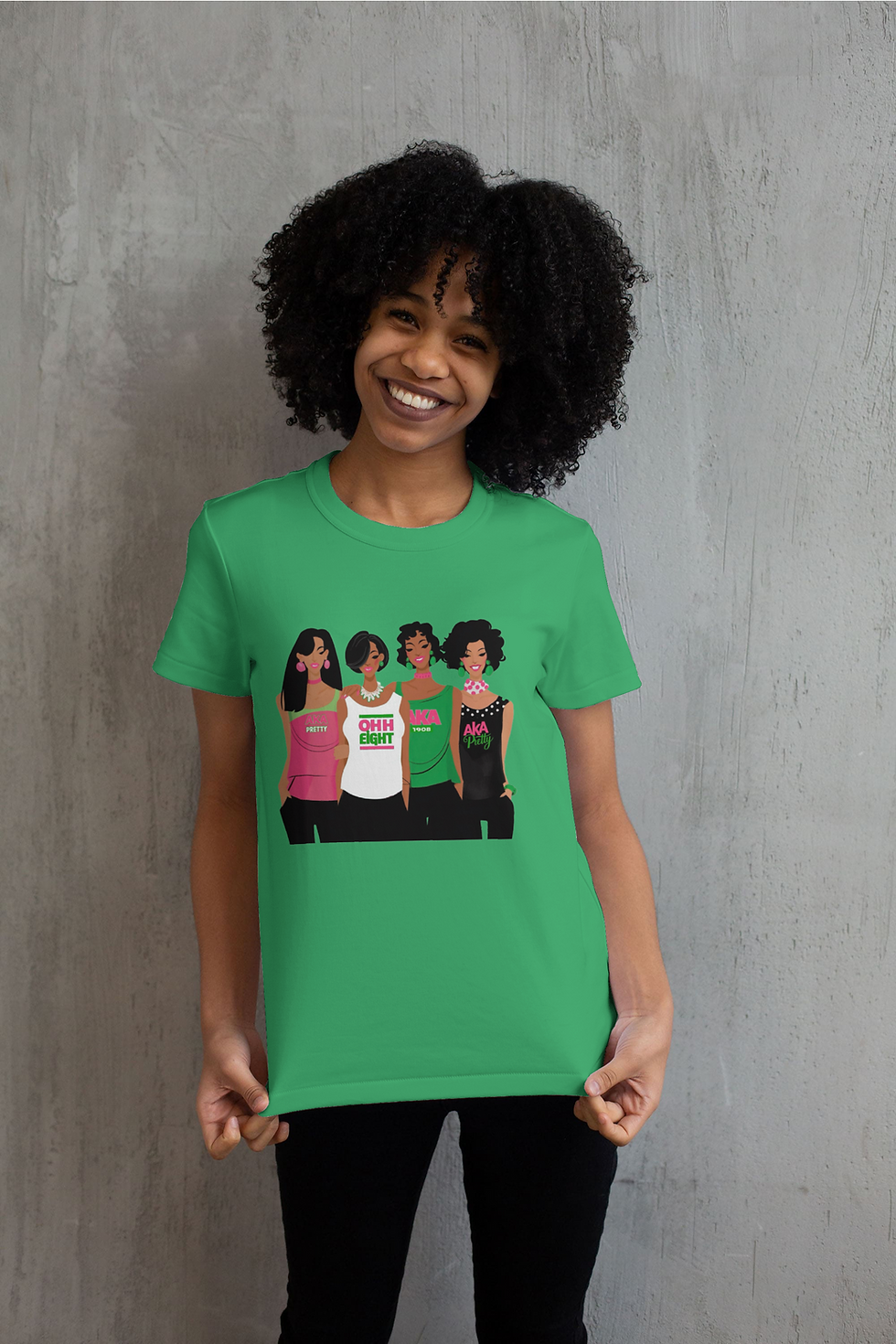 Thumbnail: AKA Pretty Girls T-Shirt – Alpha Kappa Alpha Sorority Graphic Tee, 1908 Legacy